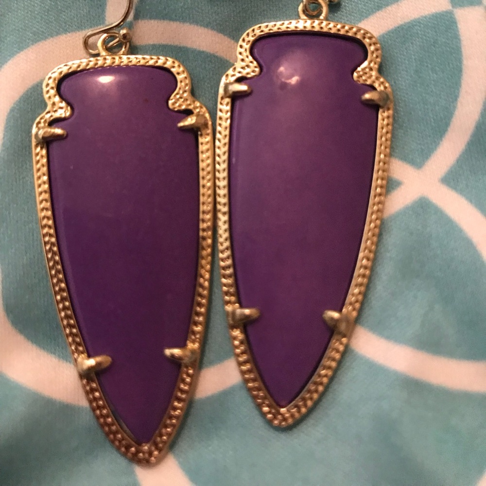Purple Kendra Scott earrings